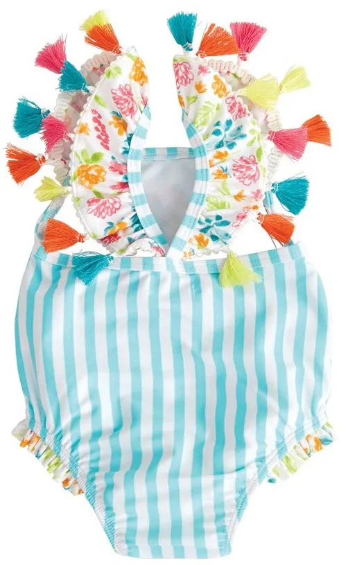 Mud Pie Flamingo Tassel Swimsuit