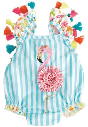 Mud Pie Flamingo Tassel Swimsuit