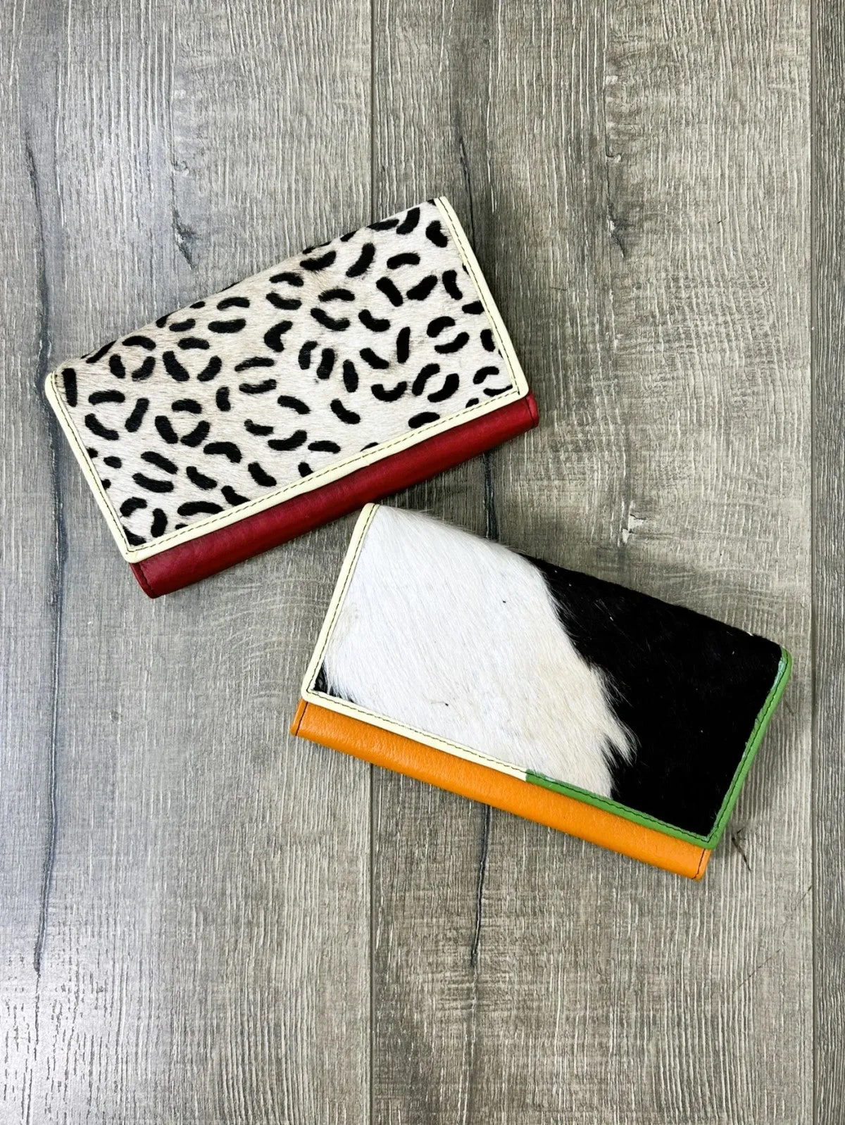 Multi and Fur Leather Purse