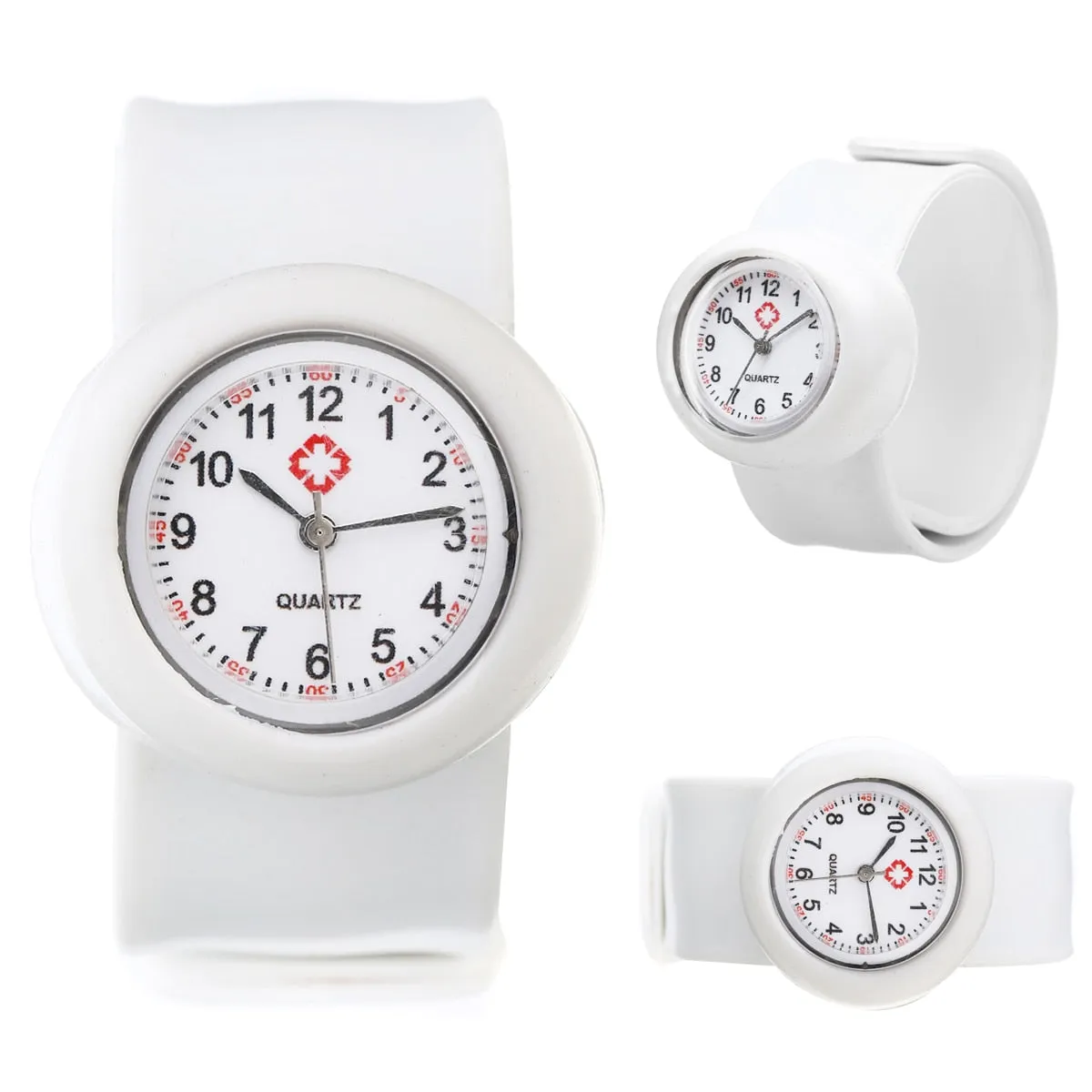 Multi Color Slap Ring Silicone Unisex Wrist Band Quartz Watch For Boys And Girls
