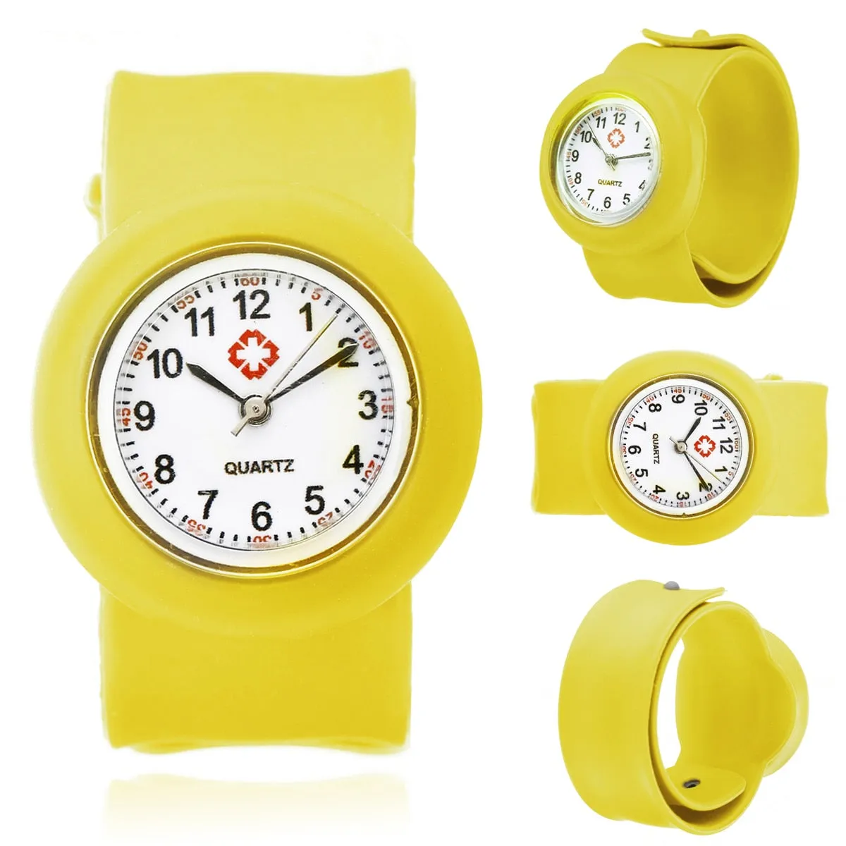 Multi Color Slap Ring Silicone Unisex Wrist Band Quartz Watch For Boys And Girls