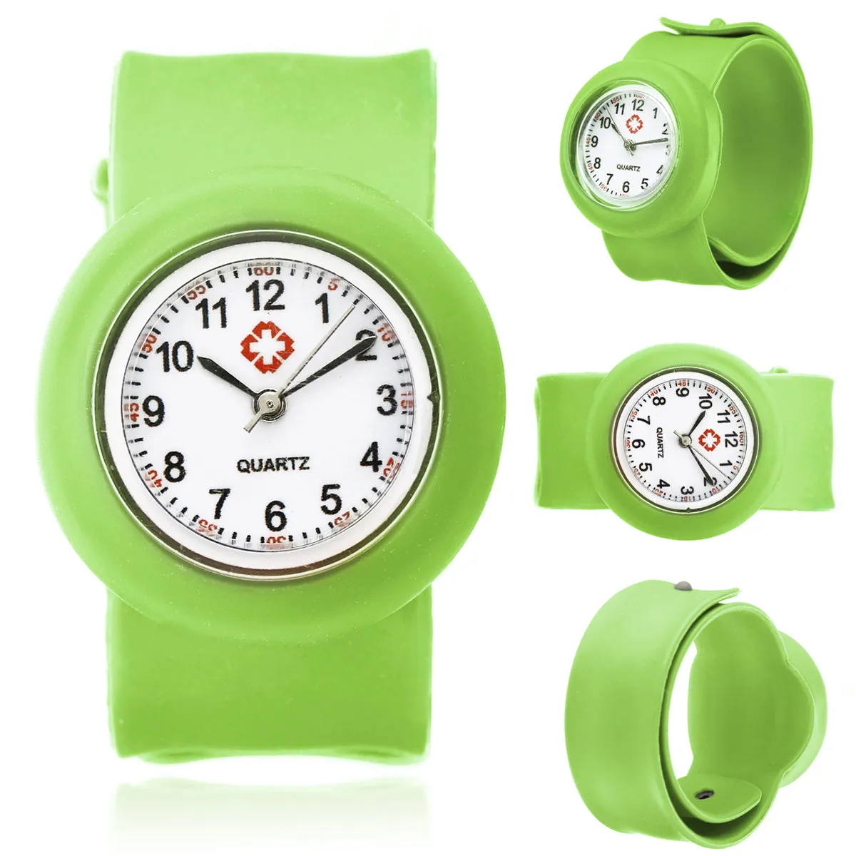 Multi Color Slap Ring Silicone Unisex Wrist Band Quartz Watch For Boys And Girls