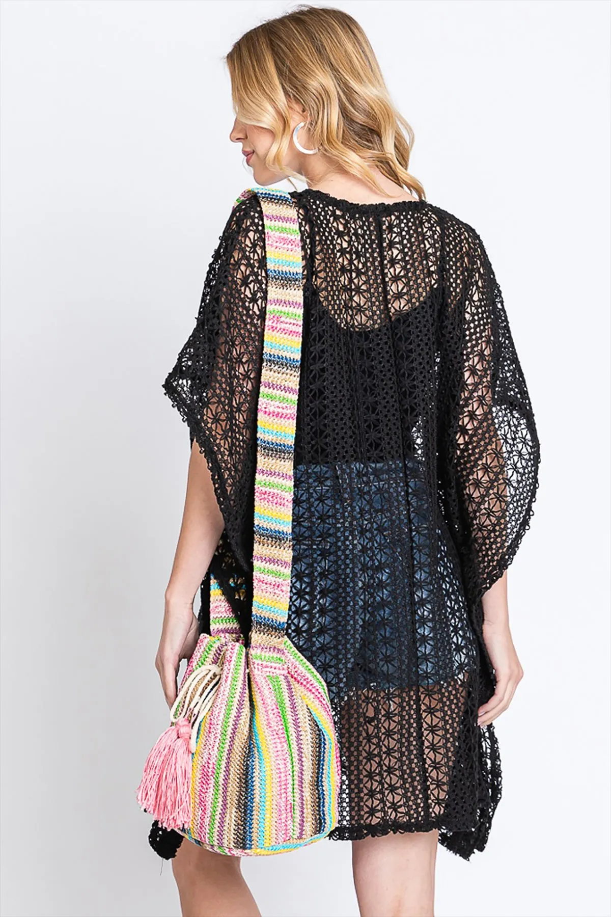 MULTI COLOR STRIPED BUCKET BAG