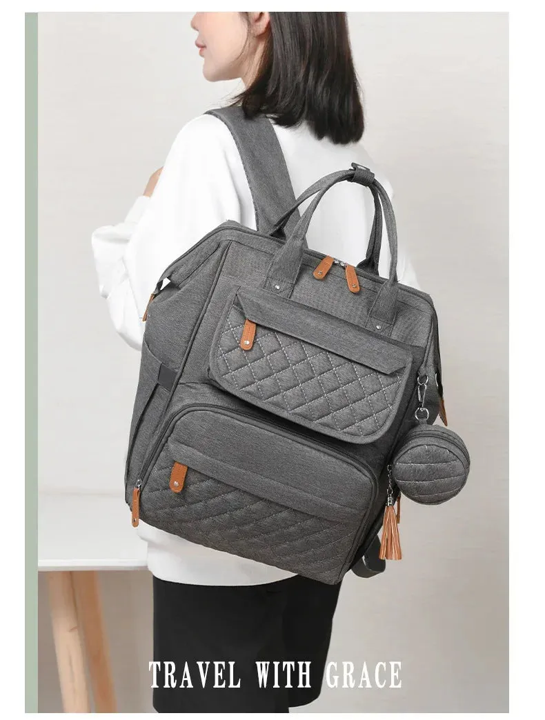 Multi-Compartment Mommy Backpack
