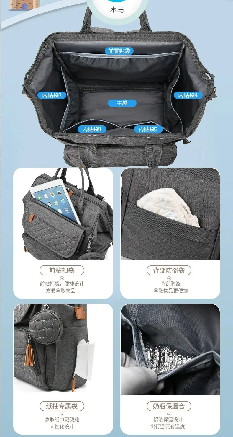 Multi-Compartment Mommy Backpack