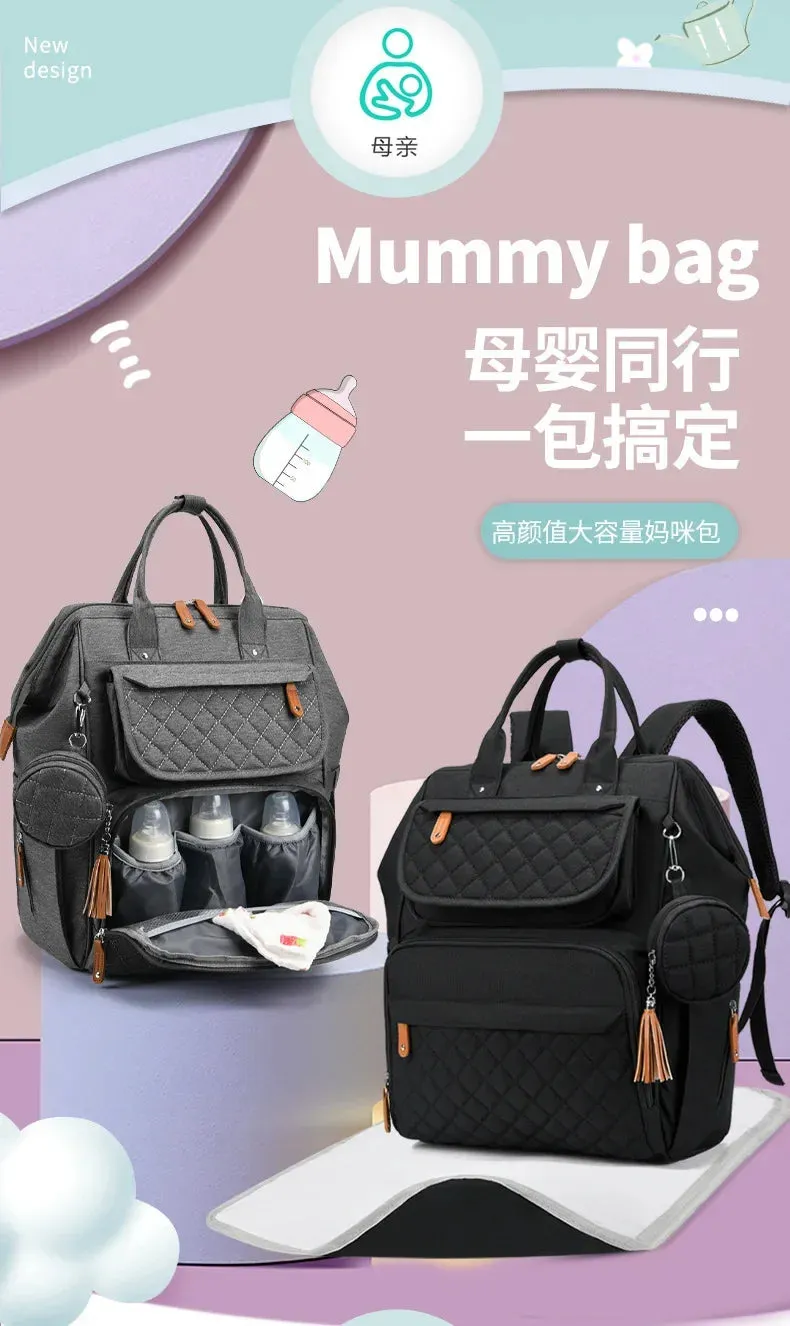 Multi-Compartment Mommy Backpack
