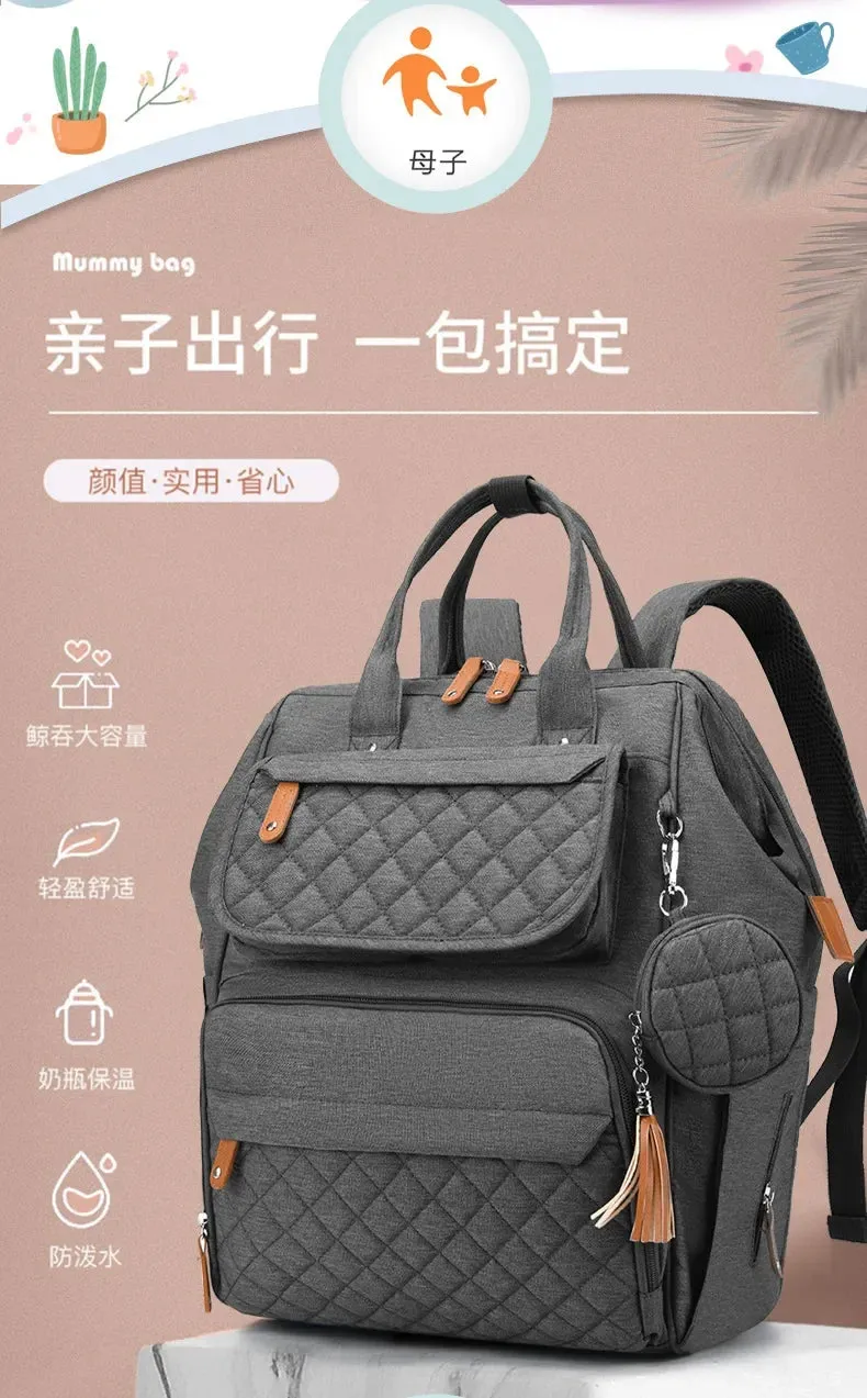 Multi-Compartment Mommy Backpack