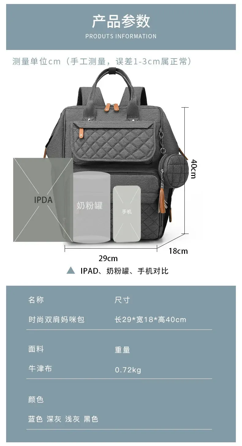 Multi-Compartment Mommy Backpack