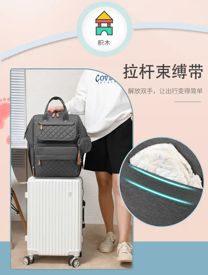 Multi-Compartment Mommy Backpack