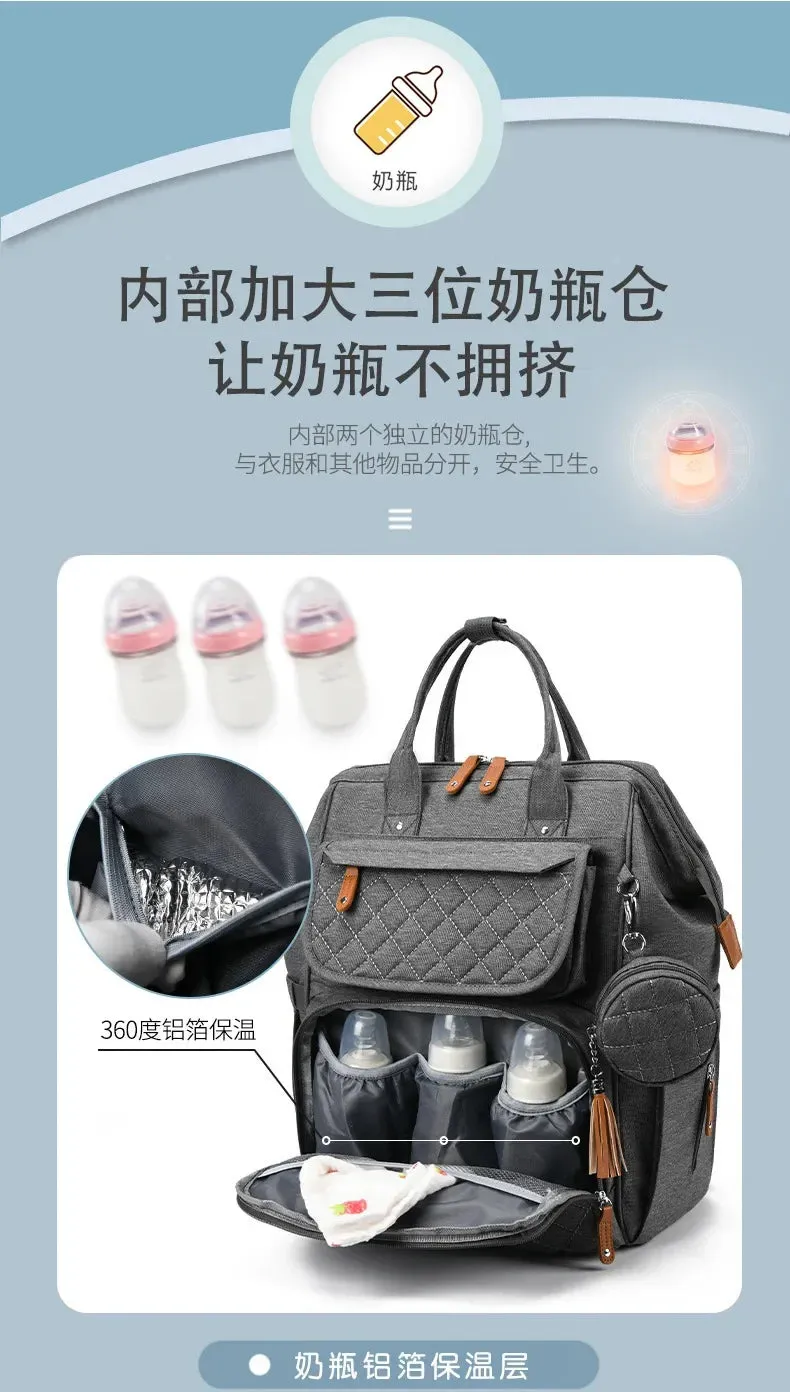 Multi-Compartment Mommy Backpack