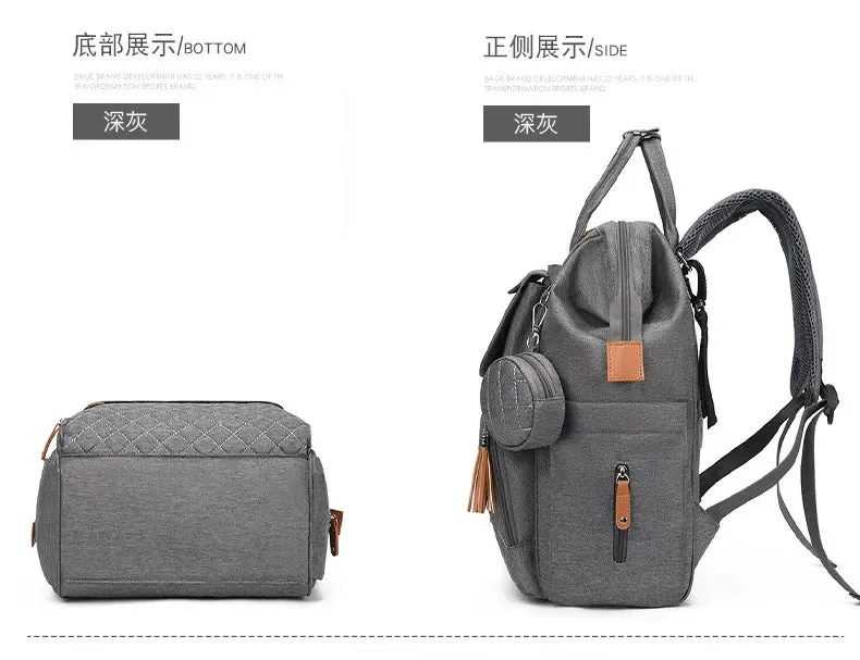 Multi-Compartment Mommy Backpack