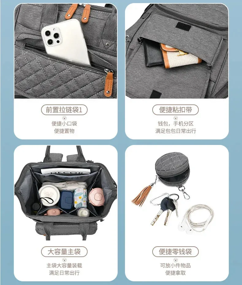 Multi-Compartment Mommy Backpack