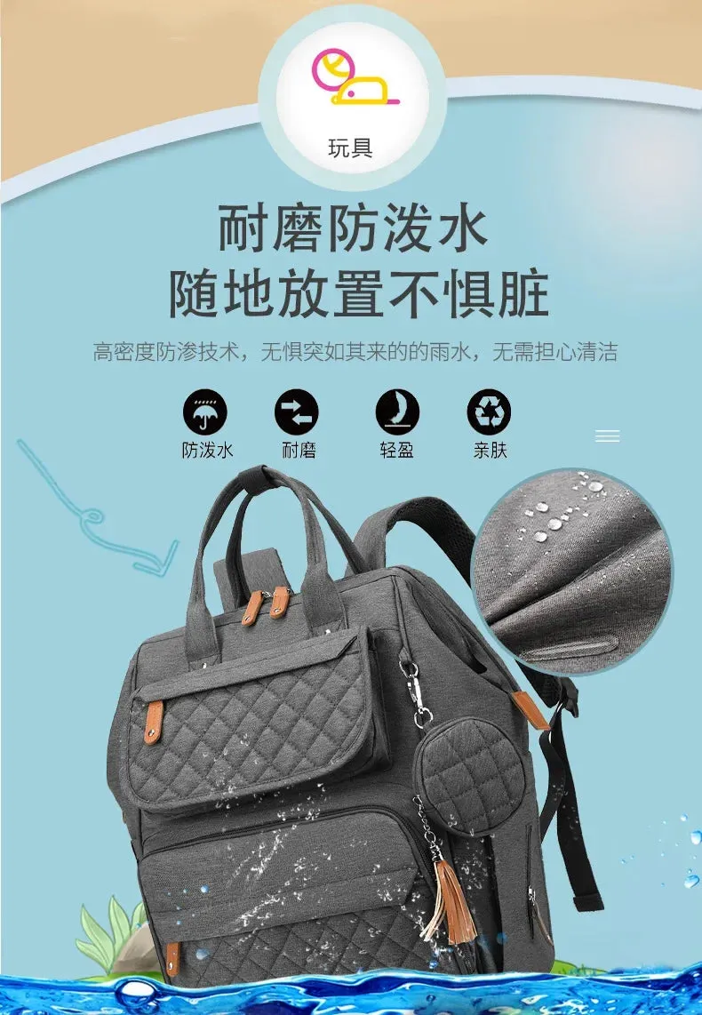 Multi-Compartment Mommy Backpack