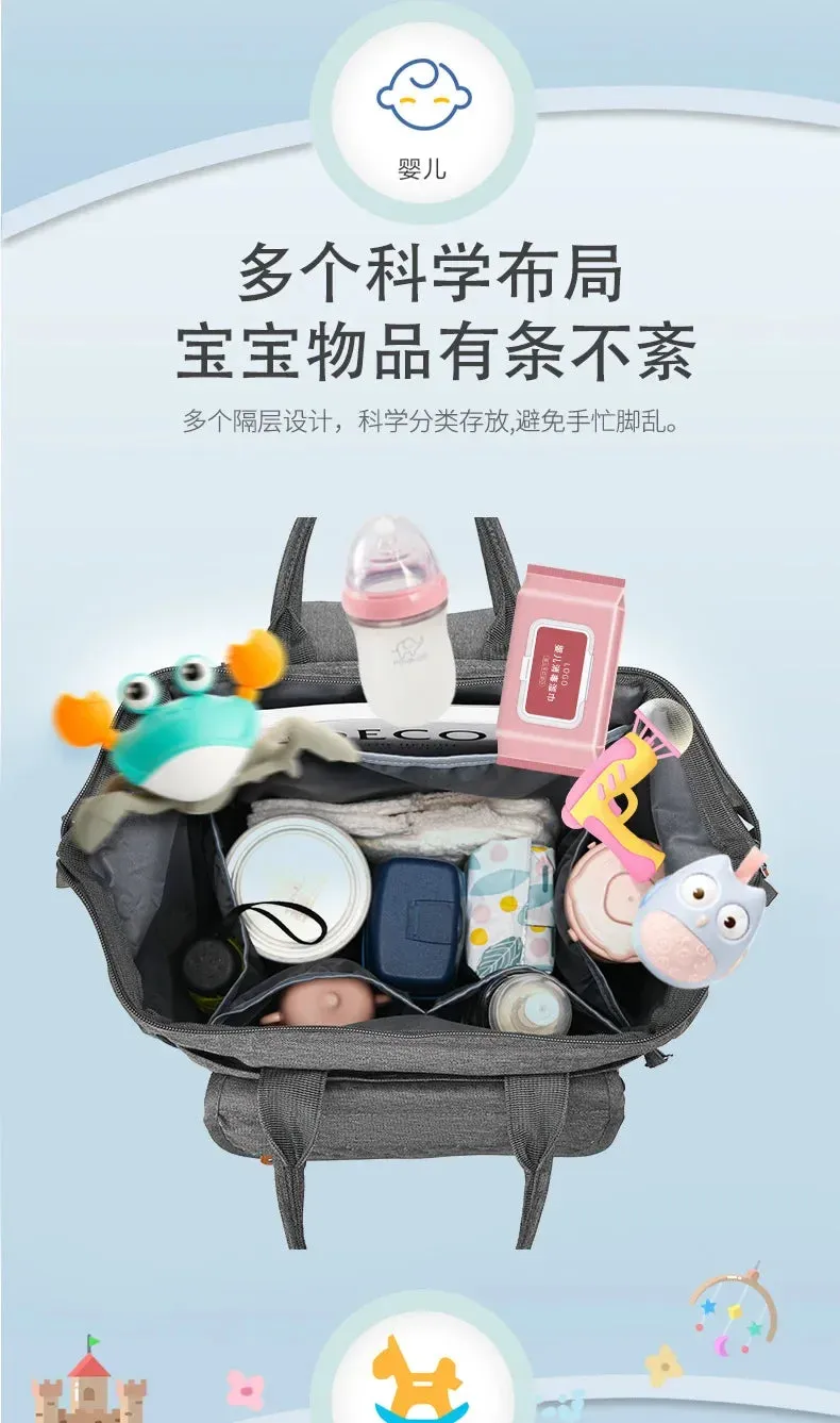 Multi-Compartment Mommy Backpack