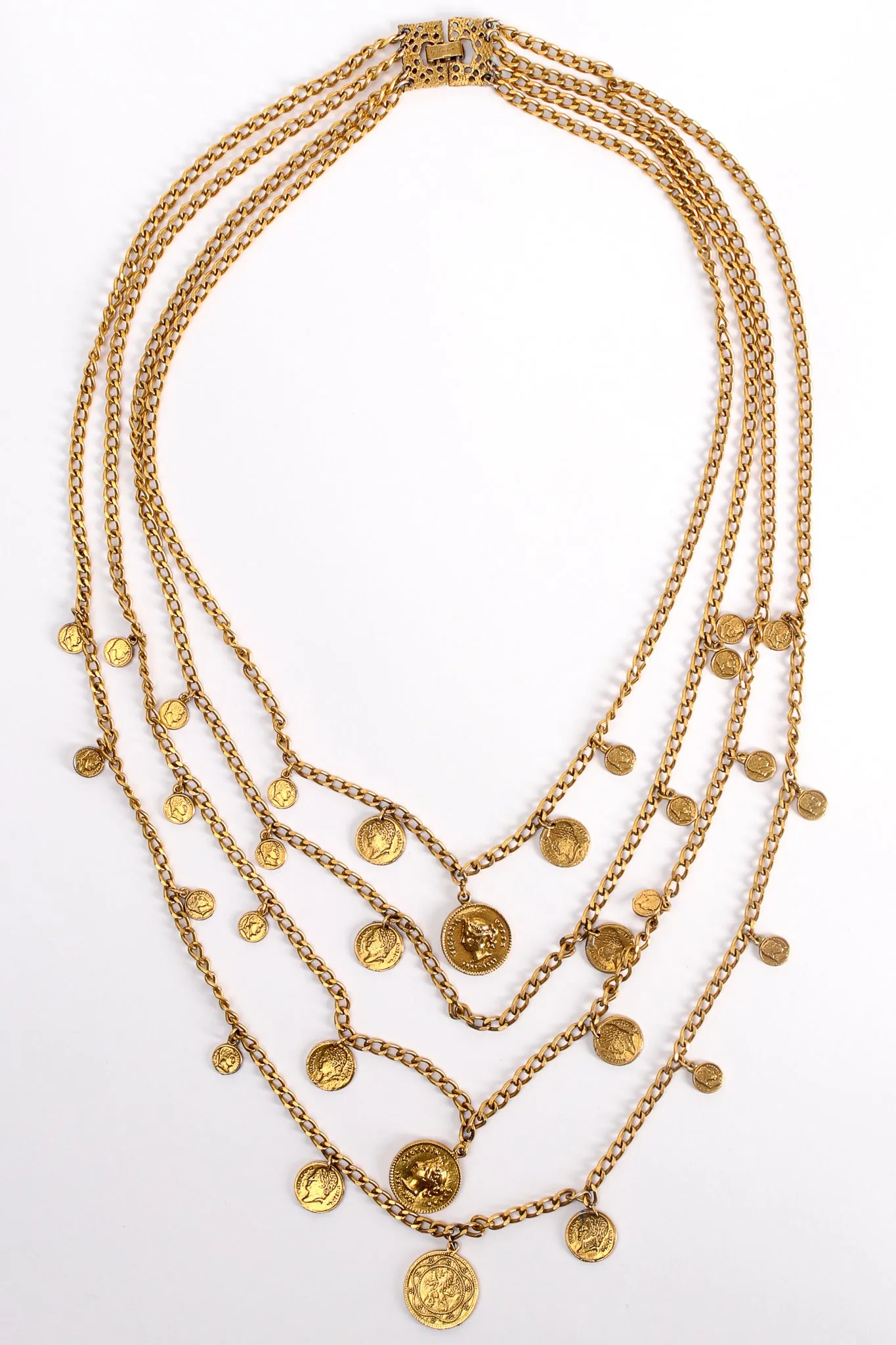 Multi-Strand Layered Coin Necklace II