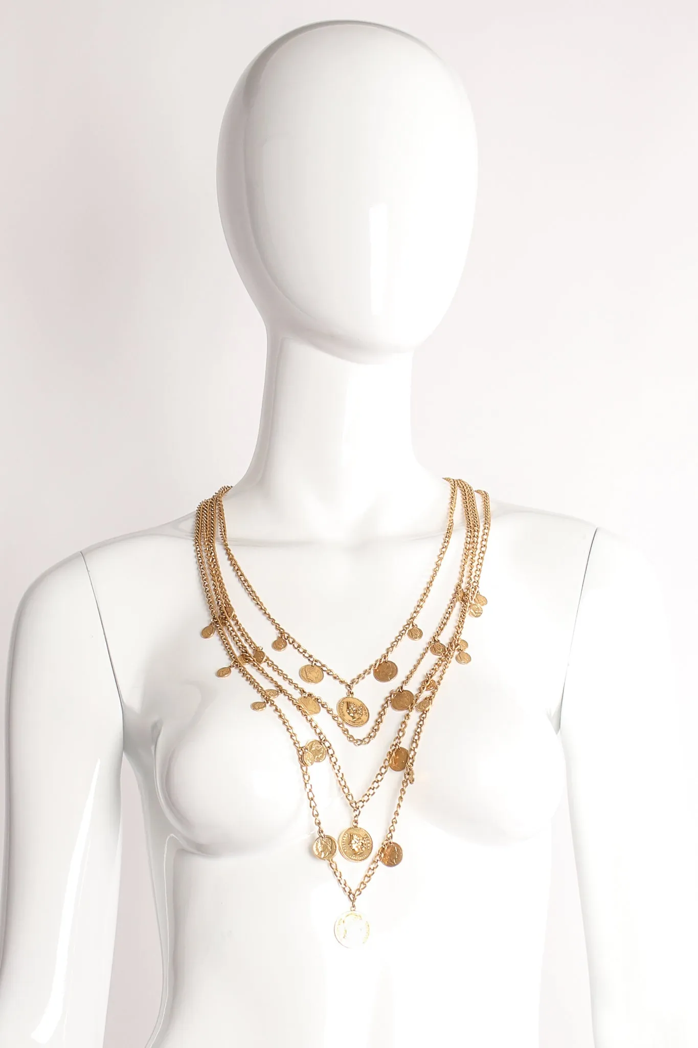 Multi-Strand Layered Coin Necklace II