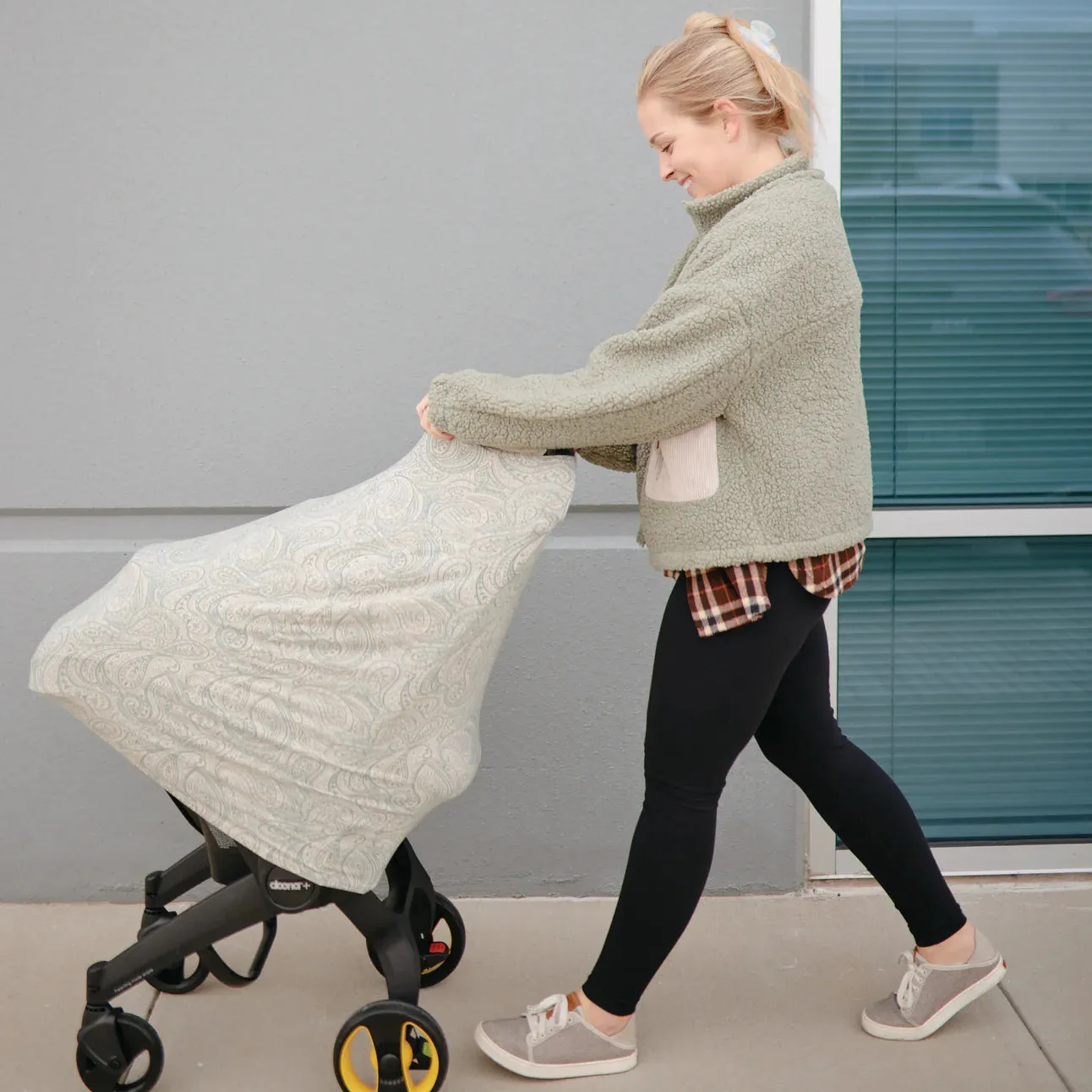 Multi-Use Cover - Green Paisley