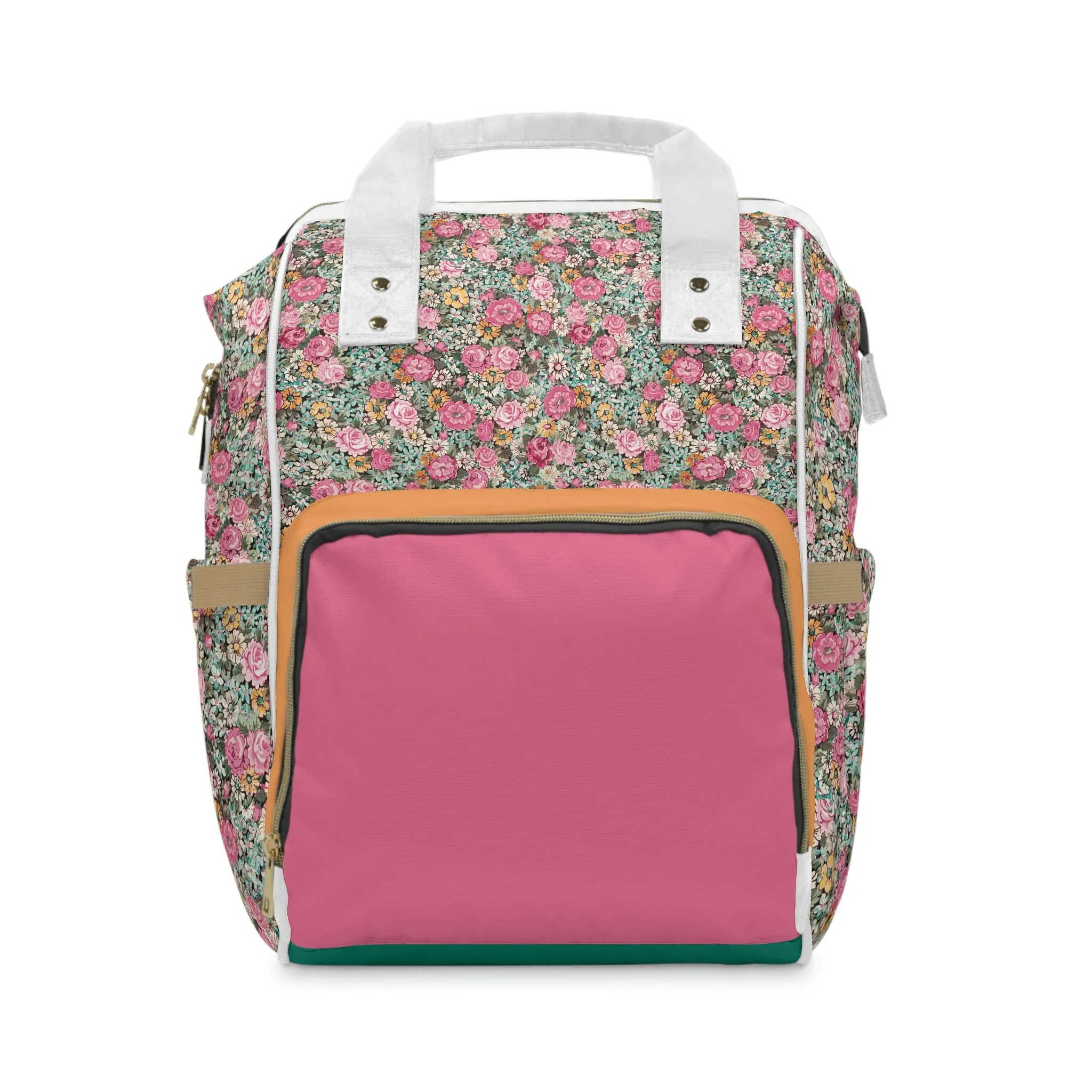 Multifunctional Diaper Backpack / Pink front
