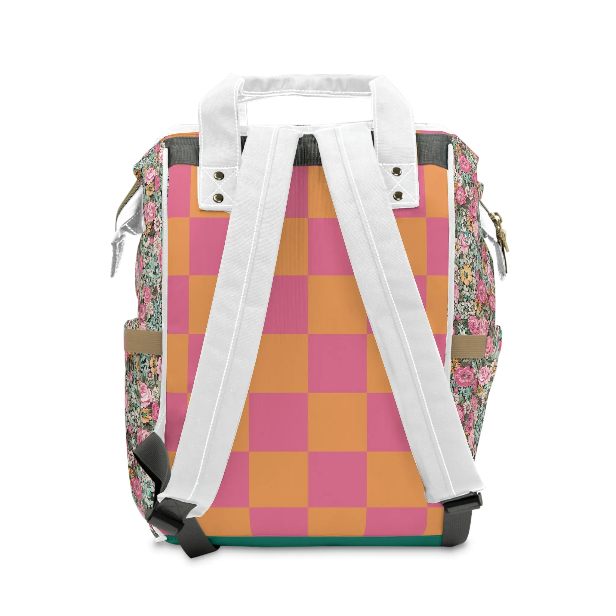 Multifunctional Diaper Backpack / Pink front