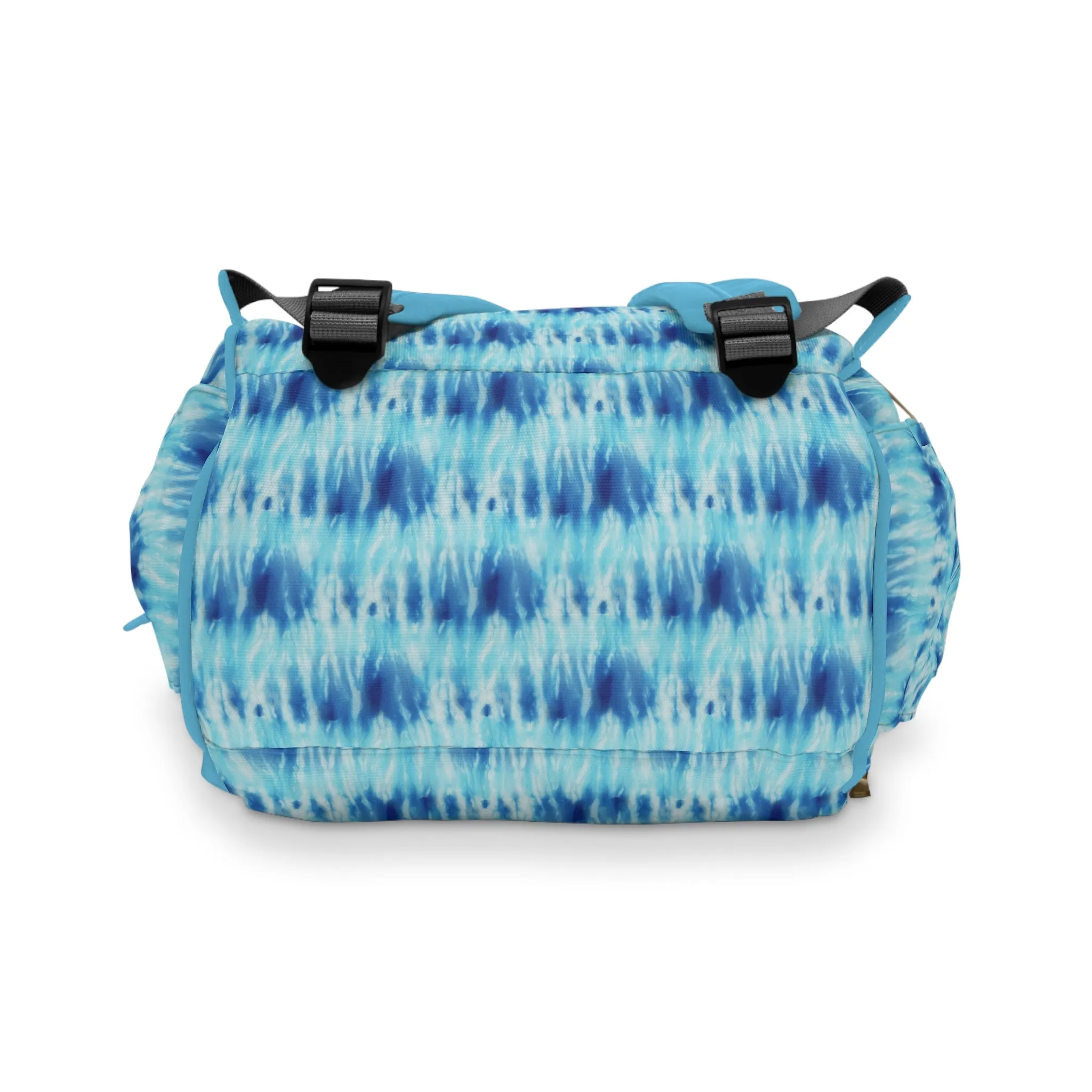 Multifunctional Tie-Dye Diaper Backpack - Lightweight Nylon Baby Bag with Adjustable Straps