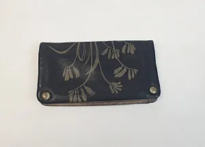 Nancybird black leather purse with lovely flower print