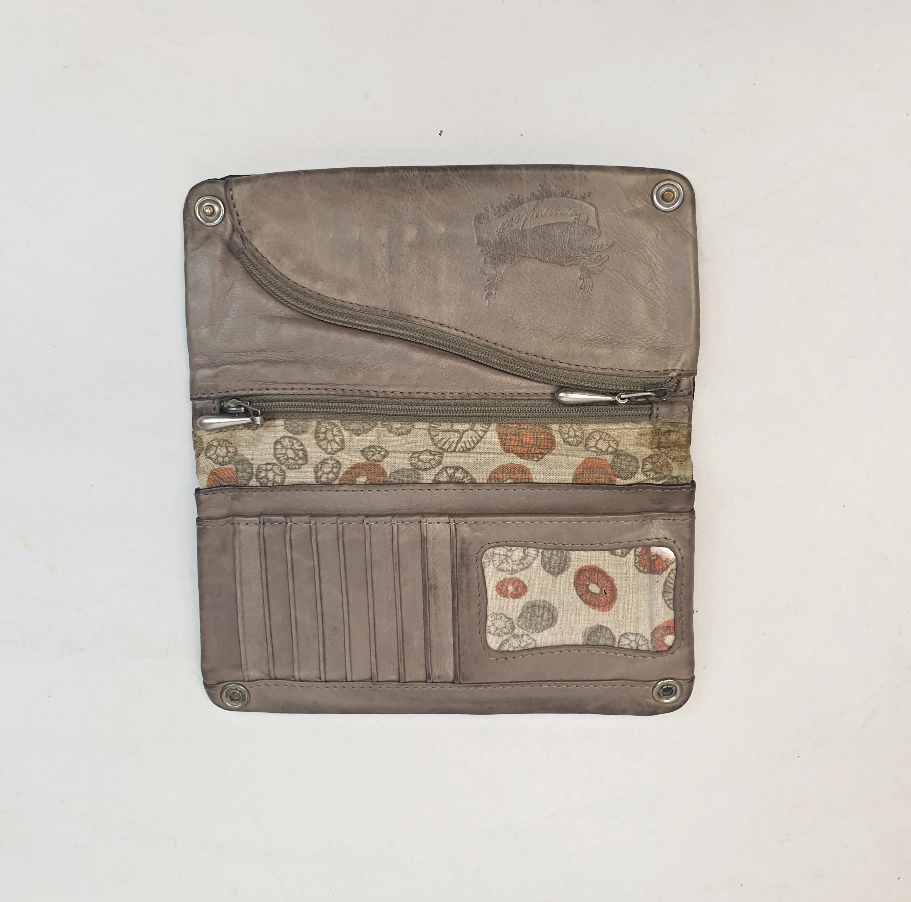Nancybird black leather purse with lovely flower print