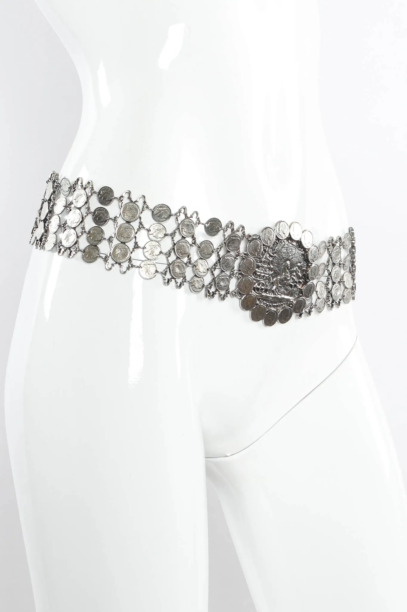 Napoleon Coin Horse Chariot Metal Belt