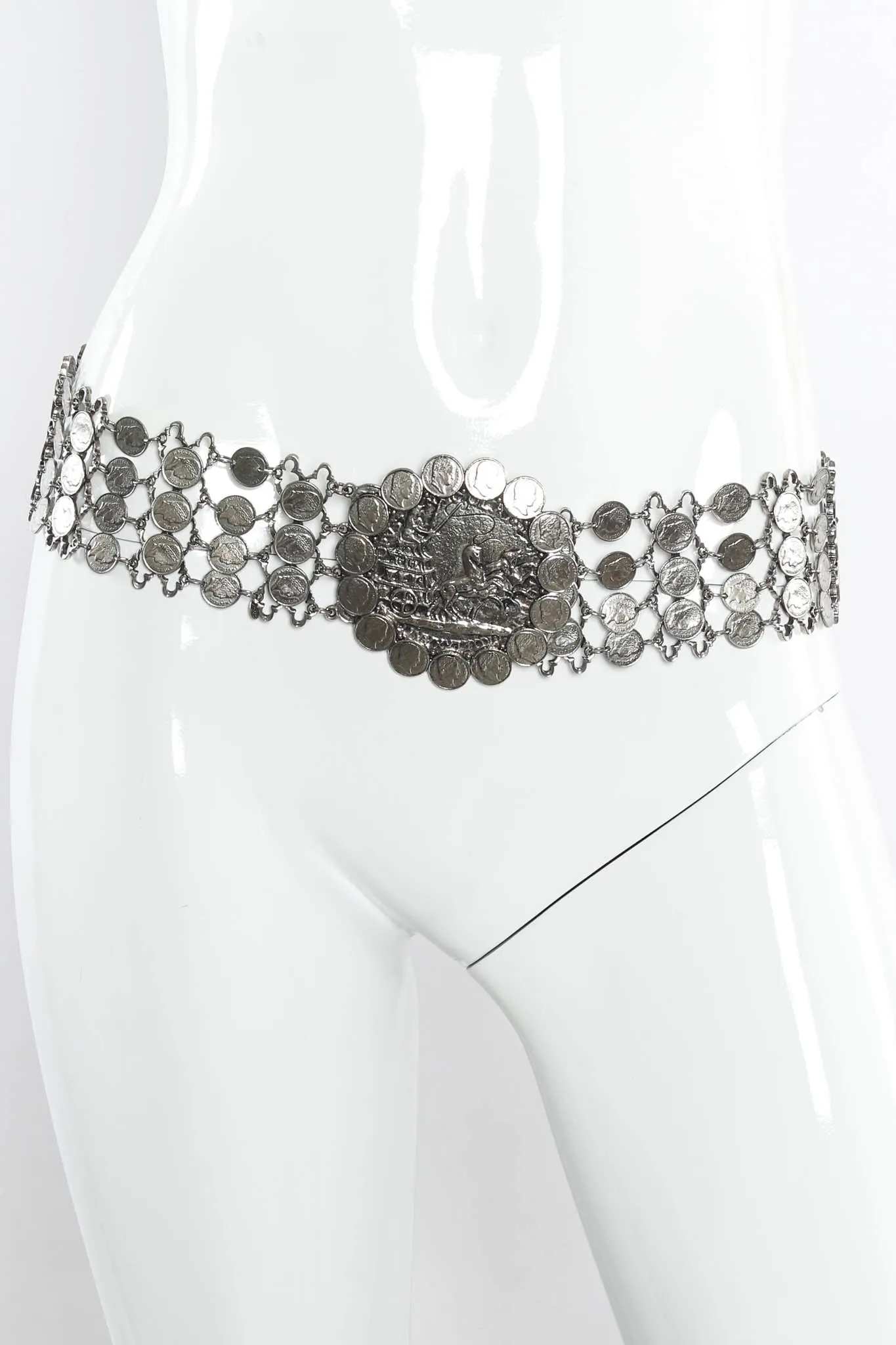 Napoleon Coin Horse Chariot Metal Belt