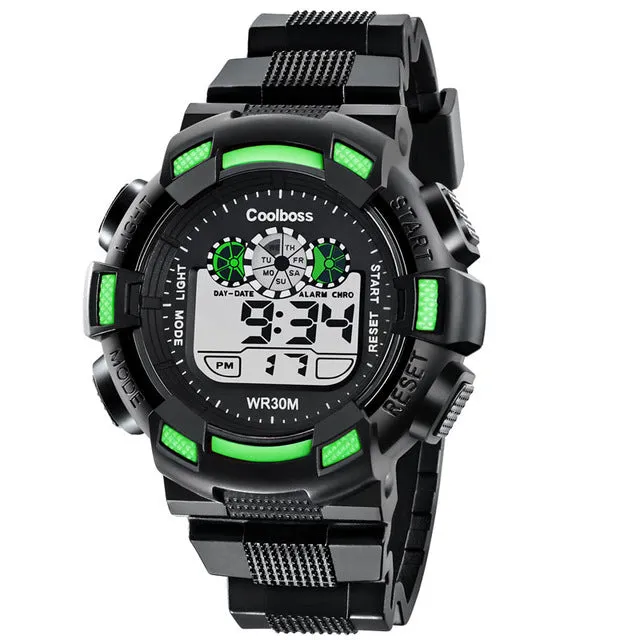 New 2018 Sport Student Children Watch Kids Watches Boys Girls Clock Child LED Digital Electronic Wrist Watch for Boy Girl Gift