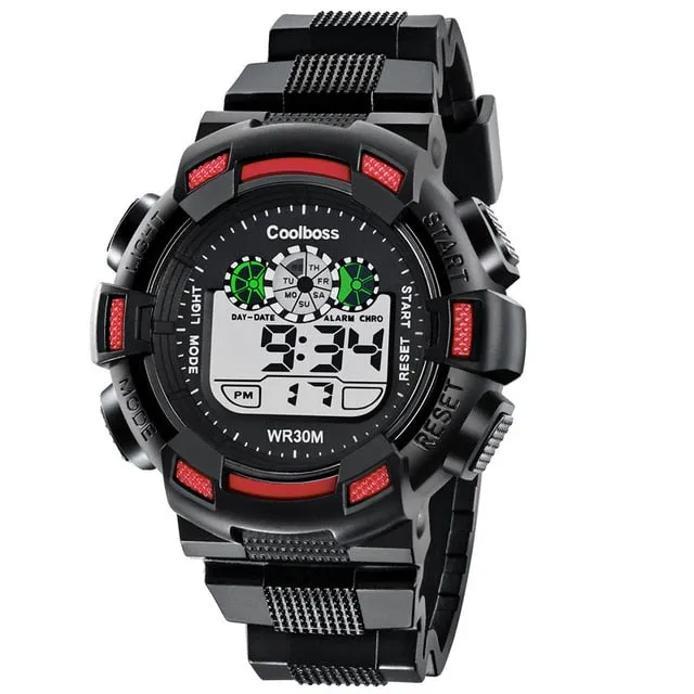 New 2018 Sport Student Children Watch Kids Watches Boys Girls Clock Child LED Digital Electronic Wrist Watch for Boy Girl Gift