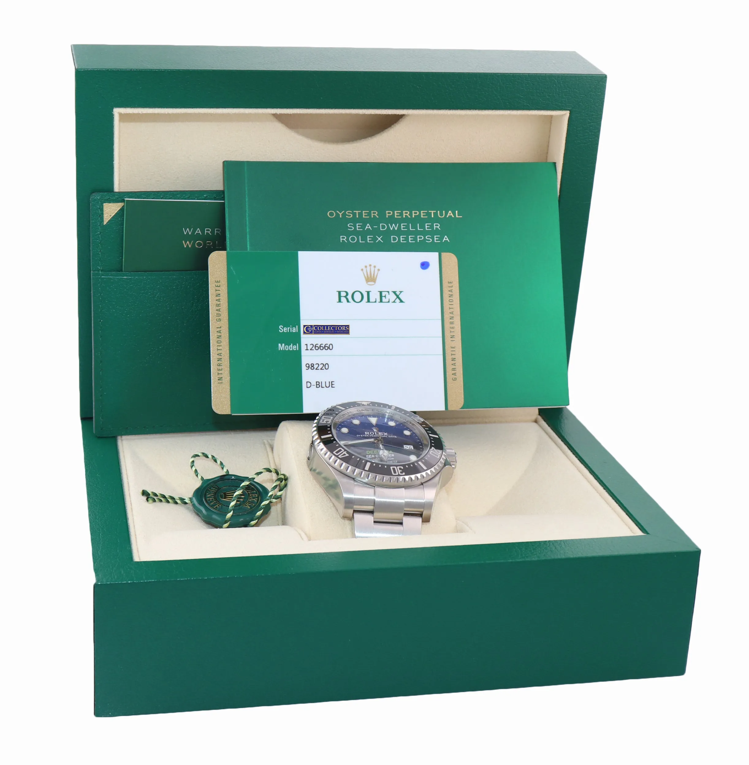 NEW 2019 PAPERS Rolex Sea-Dweller Deepsea Cameron Blue 126660 44mm Watch Box