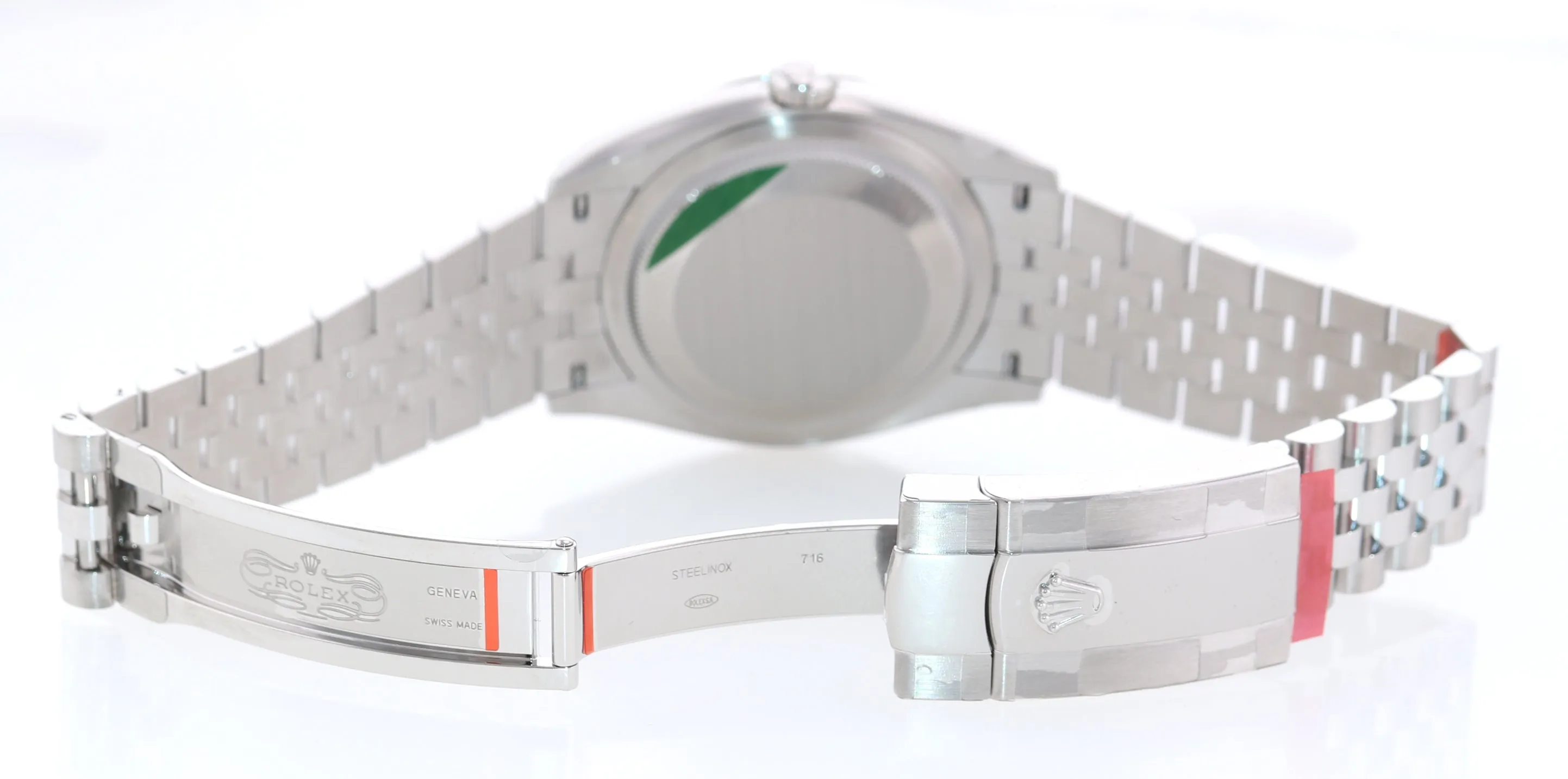 New 2022 Rolex DateJust Wimbledon Jubilee 126234 Steel White Gold Fluted Watch
