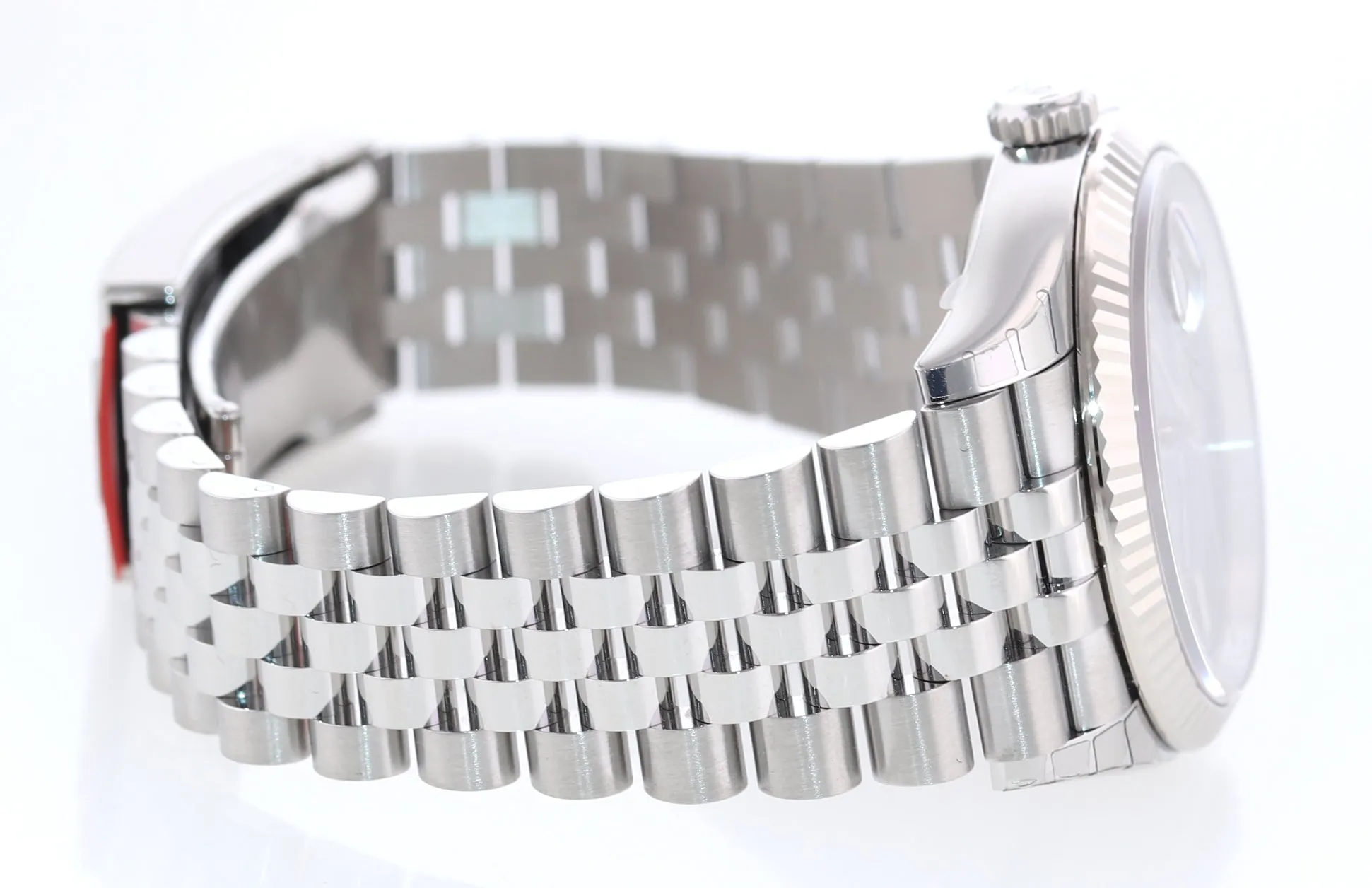 New 2022 Rolex DateJust Wimbledon Jubilee 126234 Steel White Gold Fluted Watch
