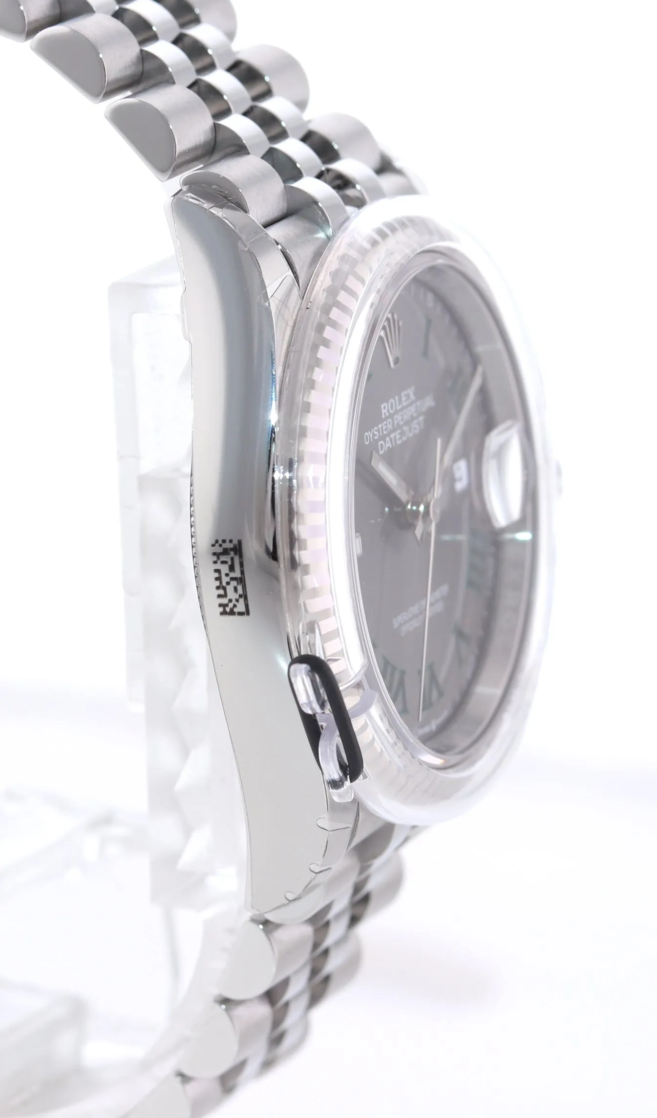 New 2022 Rolex DateJust Wimbledon Jubilee 126234 Steel White Gold Fluted Watch