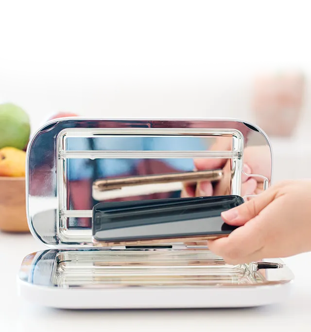 New in box! PhoneSoap Pro UV Smartphone Sanitizer & Universal Charger | Patented & Clinically Proven UV Light Disinfector | White! Retails $156 
