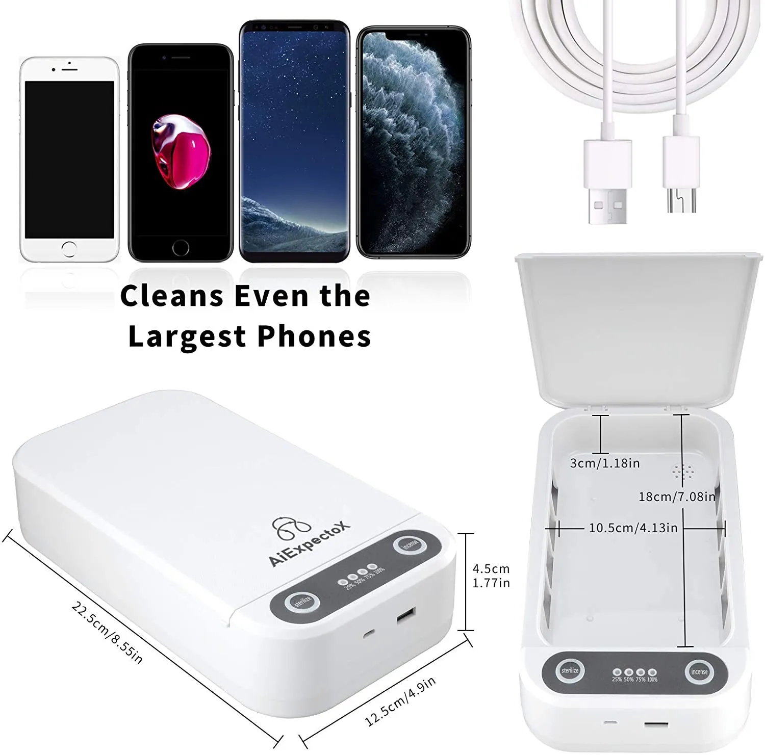 New in box! UV Light Sanitizer Box, Ultraviolet Disinfectant UV Sanitizer box for Face Masks | Smart Watches | Toothbrush | Baby Bottle | Cell Phone & More