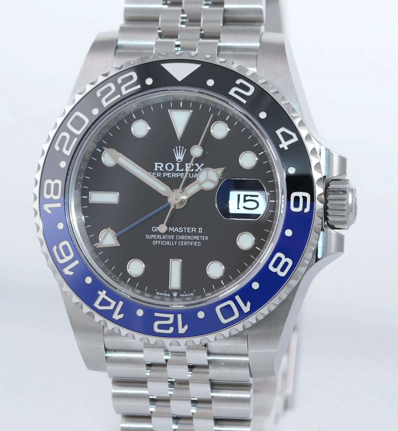 NEW JULY 2020 PAPERS Rolex GMT Master Batman Blue Jubilee Ceramic 126710 Watch