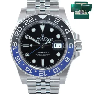 NEW JULY 2020 PAPERS Rolex GMT Master Batman Blue Jubilee Ceramic 126710 Watch