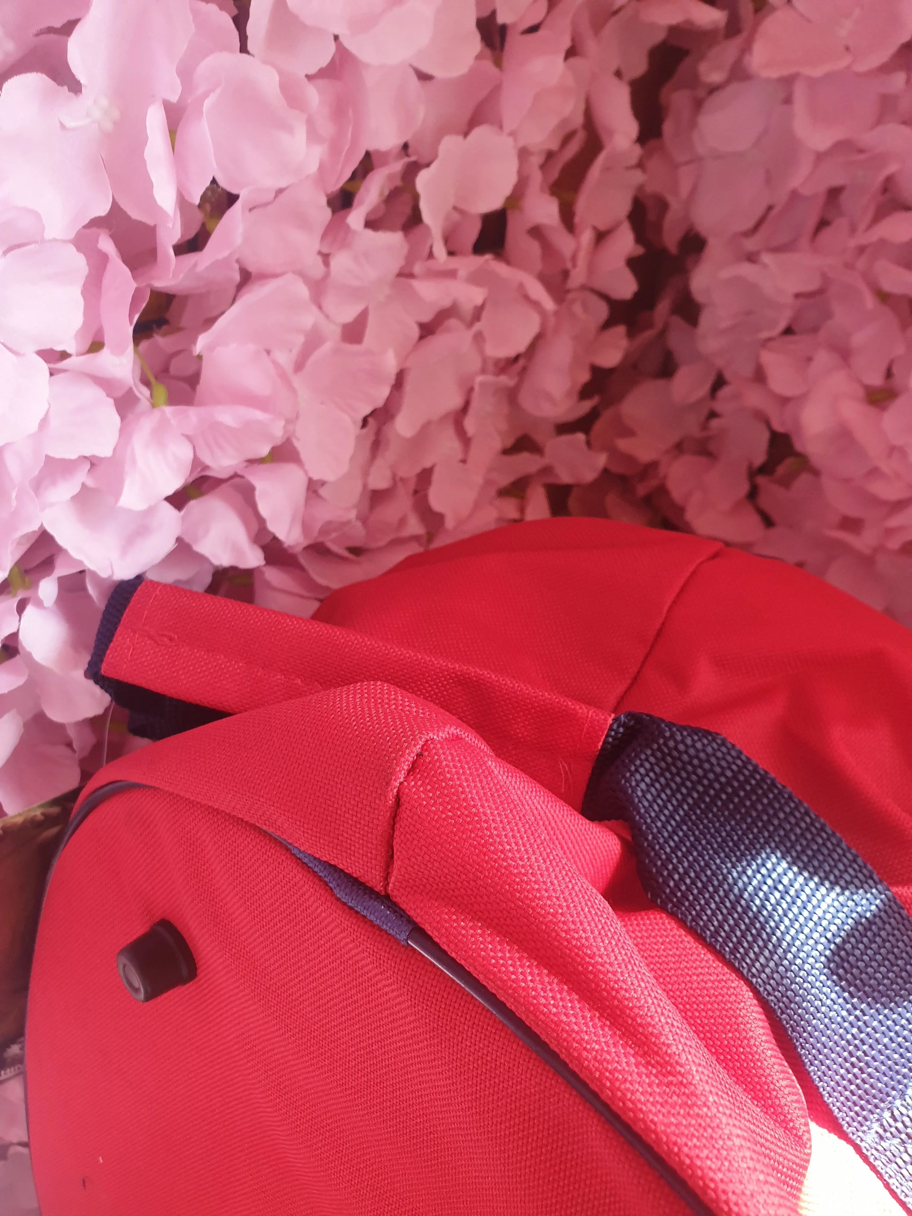 New red rhinegold hat bags
