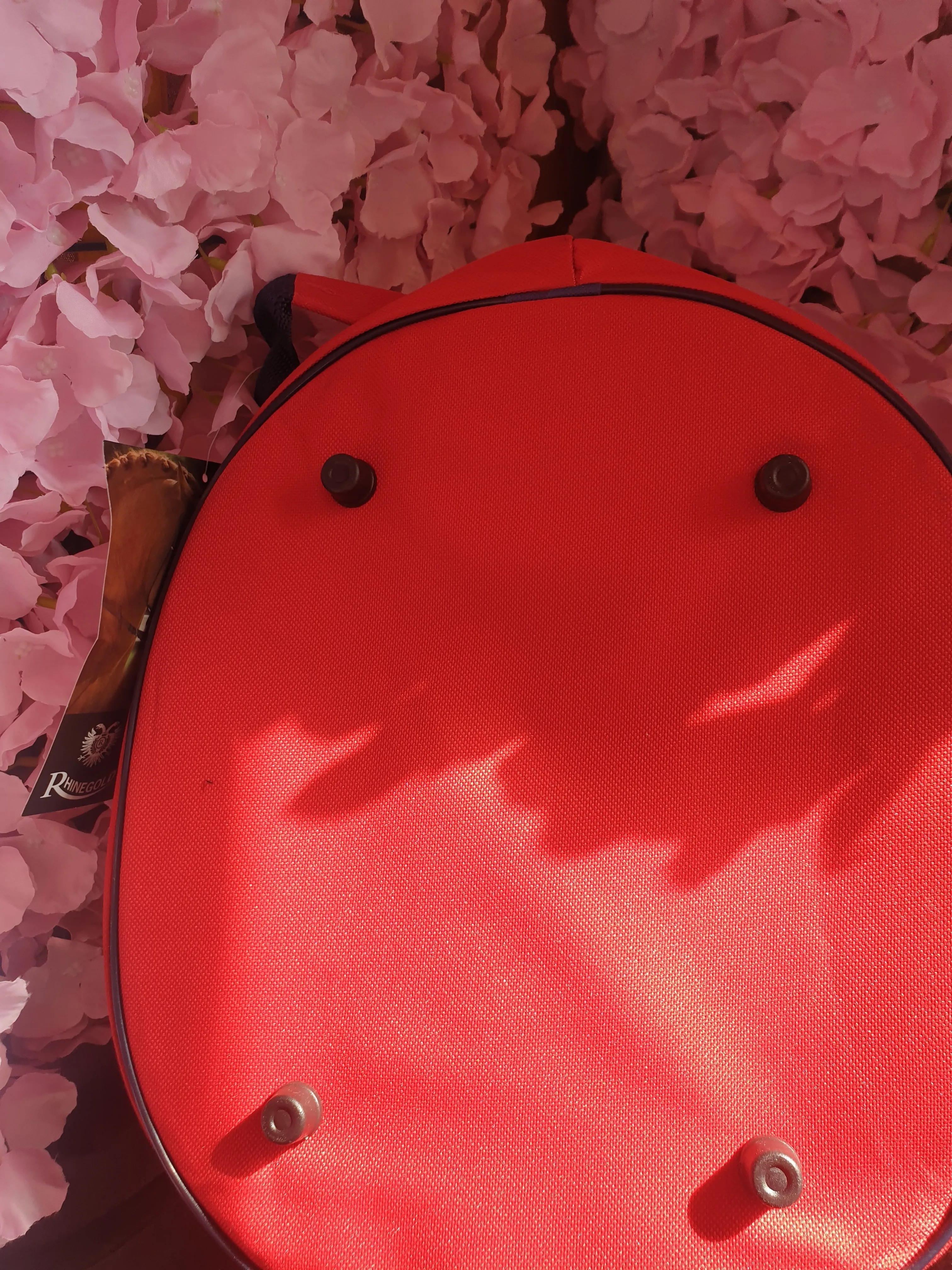 New red rhinegold hat bags