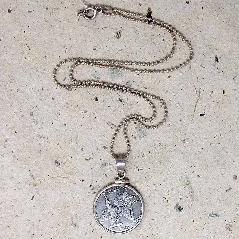 New York "Gateway to Freedom" Quarter Pendant from Kat Clare