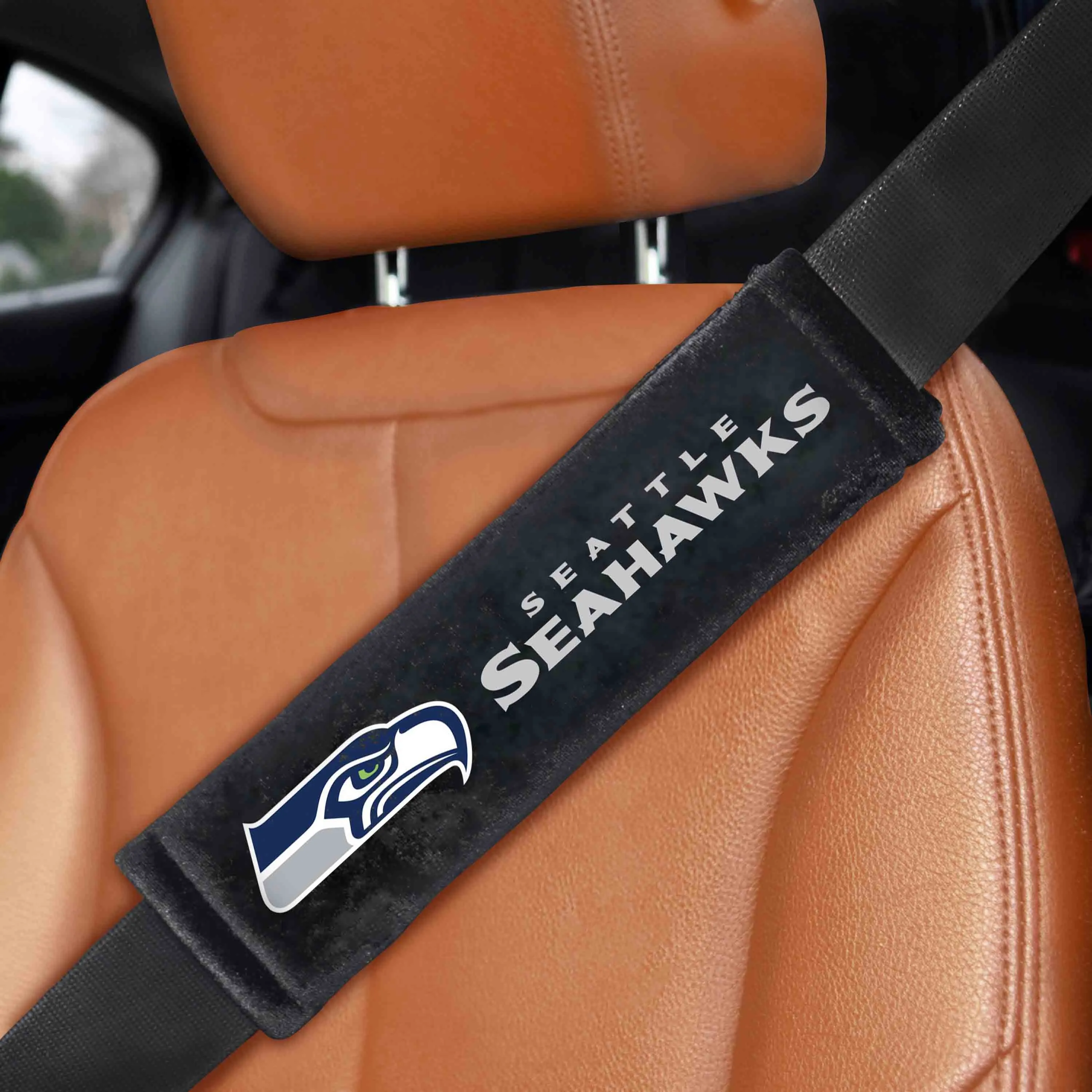 NFL - Seattle Seahawks Embroidered Seatbelt Pad - Pair