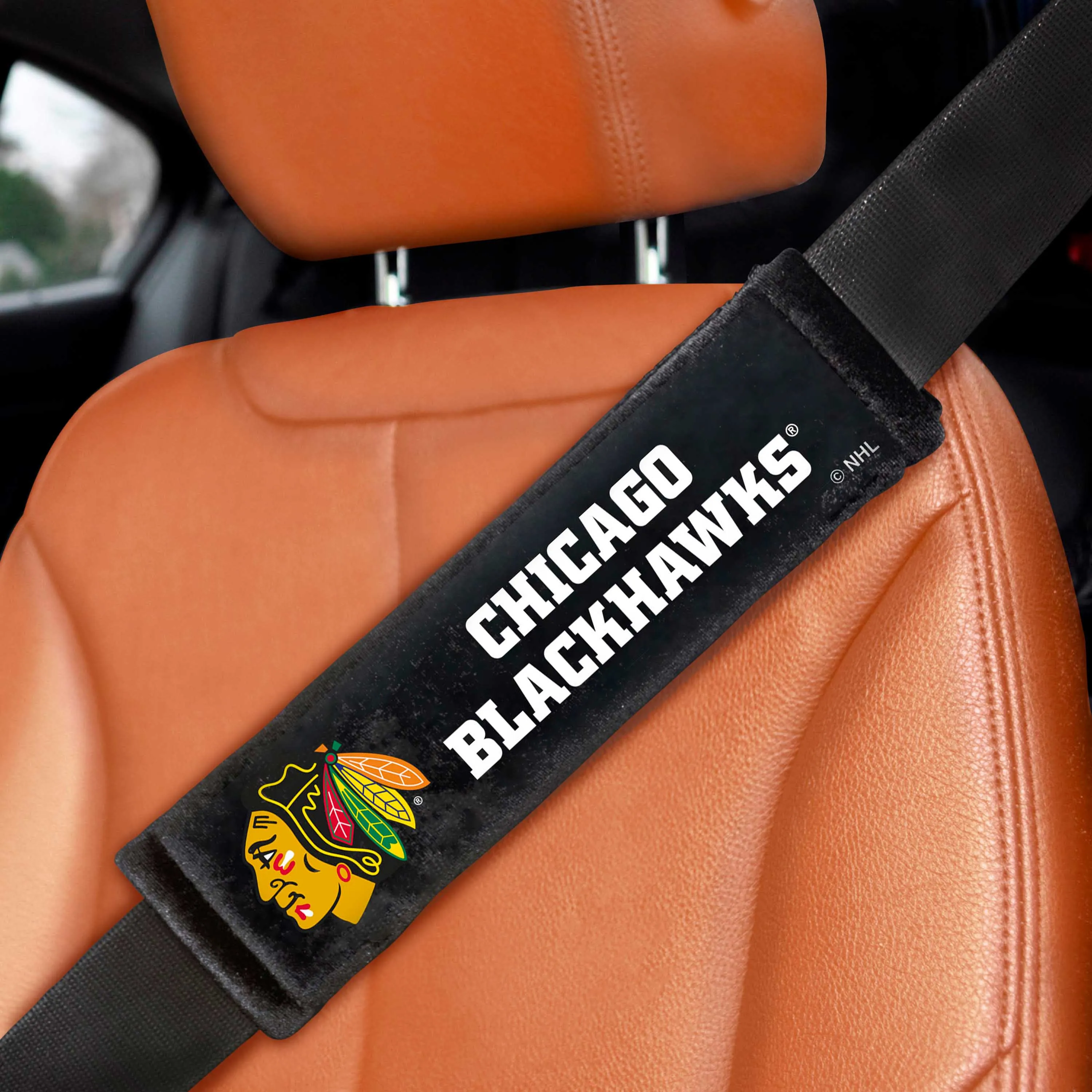 NHL - Chicago Blackhawks Embroidered Seatbelt Pad - Pair