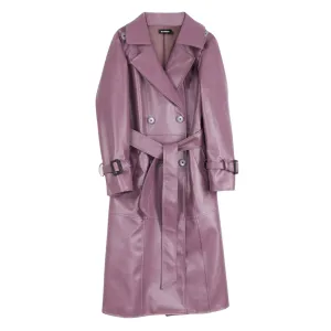 Nima Faux Leather Trench Coats - 2 Colors