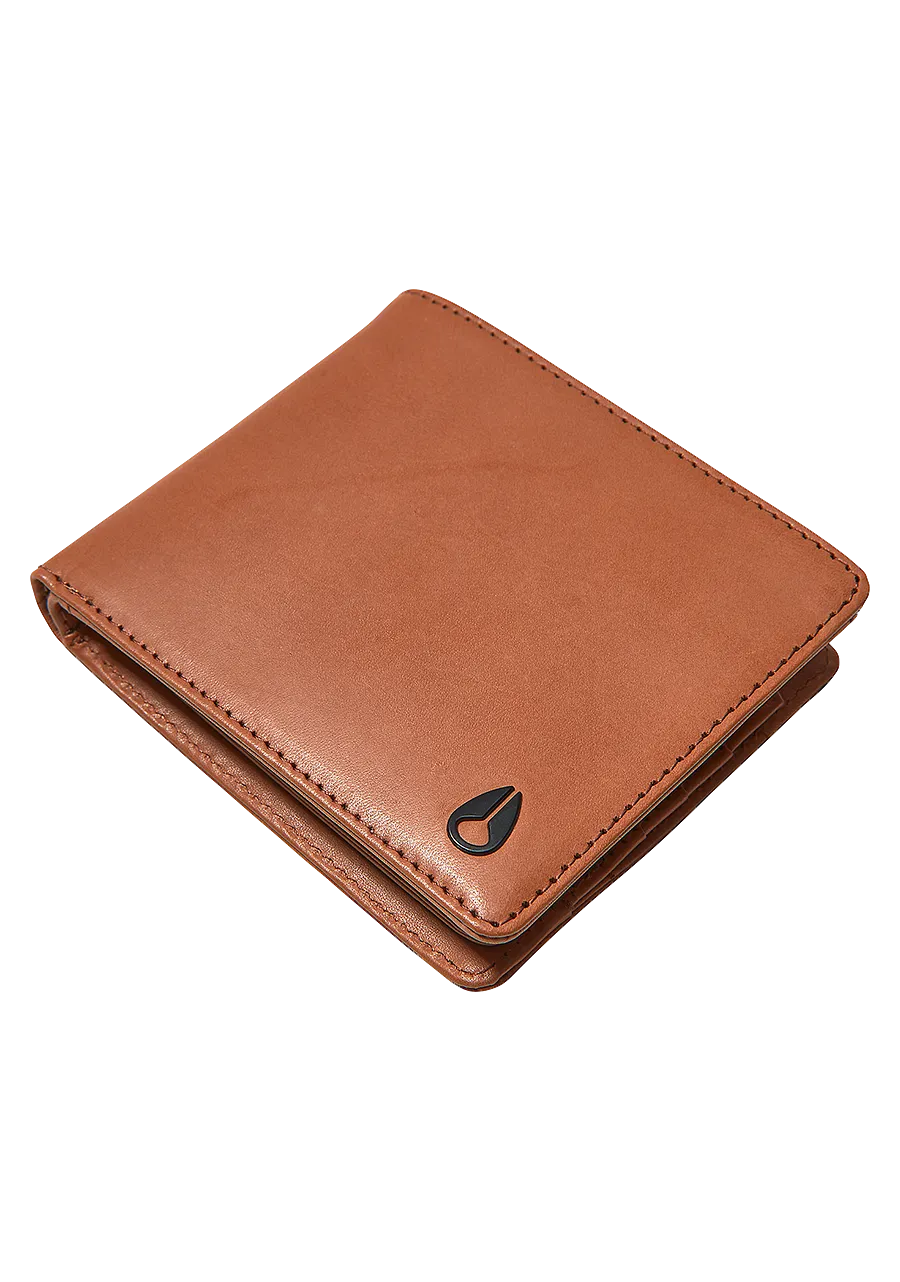 Nixon Pass Leather Coin Wallet - Saddle