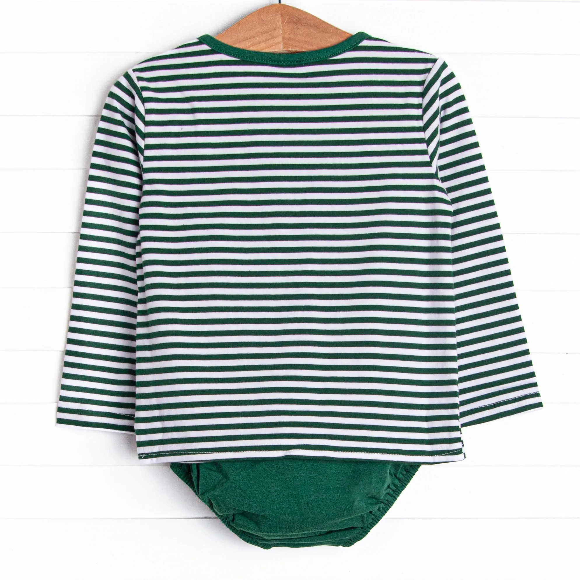 Noah Diaper Set, Hunter Green Stripe