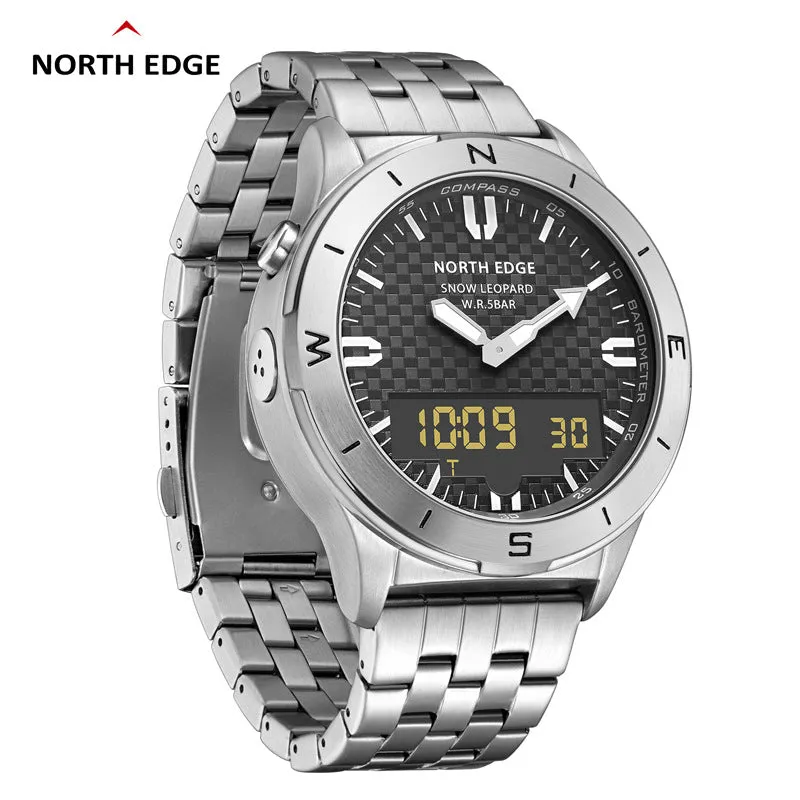 North Edge Snow Leopard Men's Outdoor Sports Watch｜Altimeter Barometer Compass