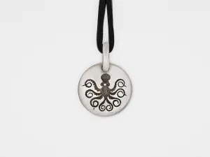 Octopus Charm Pendant in Sterling Silver