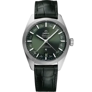 Omega Constellation Globemaster 41 mm, steel on leather strap