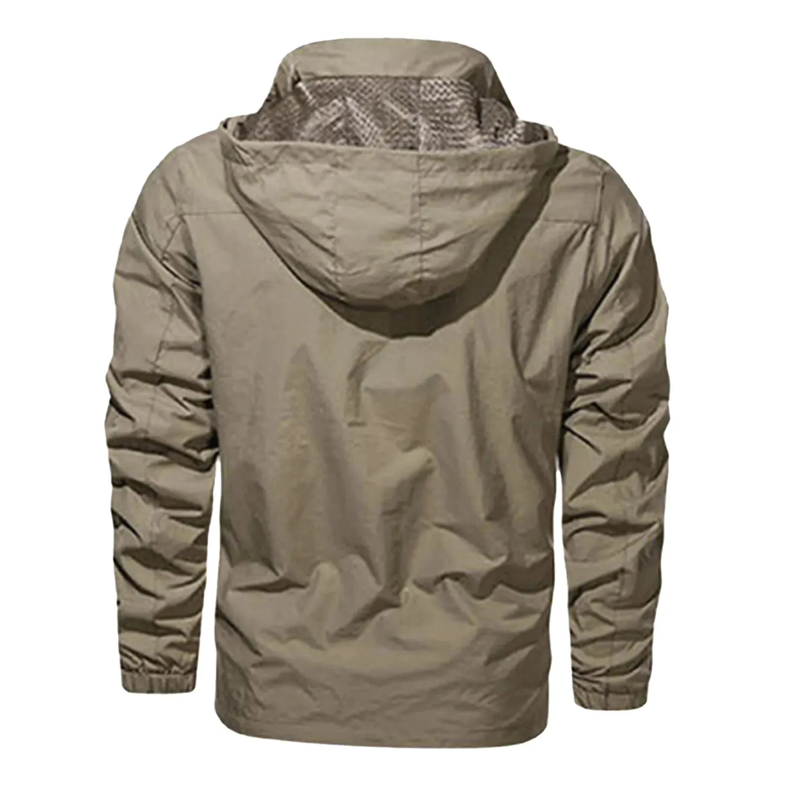 Outdoor Mens Trench Coat Jacket Hiking windproof and waterproof Jackets Casual Solid Color Lapel Multi Pocket Cargo Jacket Mens